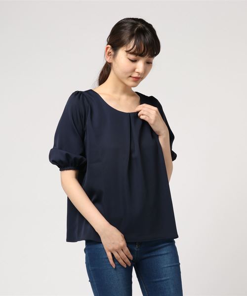 KOBE LETTUCE（コウベレタス）の「選べる4typeとろみ落ち感ブラウストップス（シャツ/ブラウス・レディース・オフホワイト/ベージュ/グリーン/ネイビー/ホワイト系その他/ブルー系その他/ホワイト系その他2/ベージュ系その他/グリーン系その他/ブルー系その他2/ホワイト系その他3/ブルー系その他3/ホワイト系その他4/ベージュ系その他2/グリーン系その他2/ブルー系その他4/ホワイト系その他5/ブルー系その他5/ホワイト系その他6/ベージュ系その他3/グリーン系その他3/ブルー系その他6/ホワイト系その他7/ブルー系その他7・FREE）」の19枚目の写真