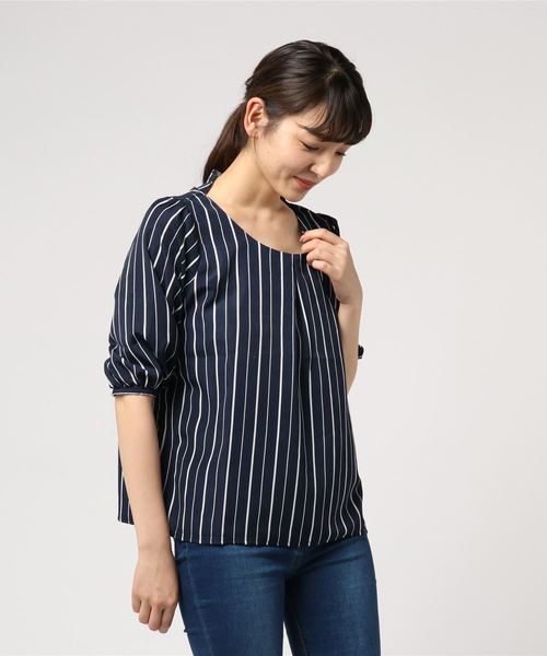 KOBE LETTUCE（コウベレタス）の「選べる4typeとろみ落ち感ブラウストップス（シャツ/ブラウス・レディース・オフホワイト/ベージュ/グリーン/ネイビー/ホワイト系その他/ブルー系その他/ホワイト系その他2/ベージュ系その他/グリーン系その他/ブルー系その他2/ホワイト系その他3/ブルー系その他3/ホワイト系その他4/ベージュ系その他2/グリーン系その他2/ブルー系その他4/ホワイト系その他5/ブルー系その他5/ホワイト系その他6/ベージュ系その他3/グリーン系その他3/ブルー系その他6/ホワイト系その他7/ブルー系その他7・FREE）」の20枚目の写真