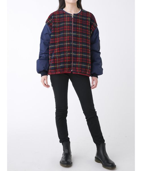 jouetie（ジュエティ）の「ボアA-1（ブルゾン・レディース・ブラック/オフホワイト/カーキ/その他1・MEDIUM）」の8枚目の写真