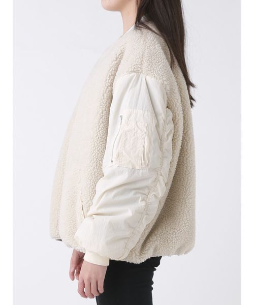 jouetie（ジュエティ）の「ボアA-1（ブルゾン・レディース・ブラック/オフホワイト/カーキ/その他1・MEDIUM）」の10枚目の写真