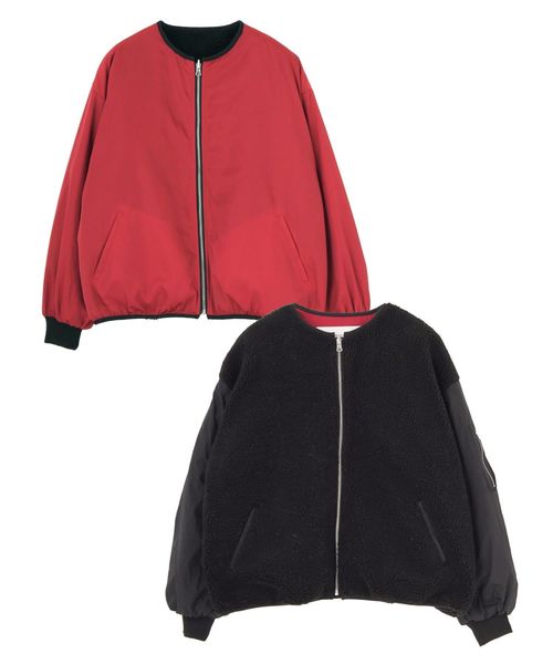 jouetie（ジュエティ）の「ボアA-1（ブルゾン・レディース・ブラック/オフホワイト/カーキ/その他1・MEDIUM）」の18枚目の写真