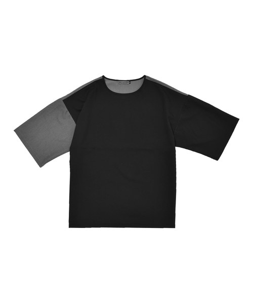 MinoriTY】バイカラー切り替えビッグTシャツ メンズ 無地tシャツ