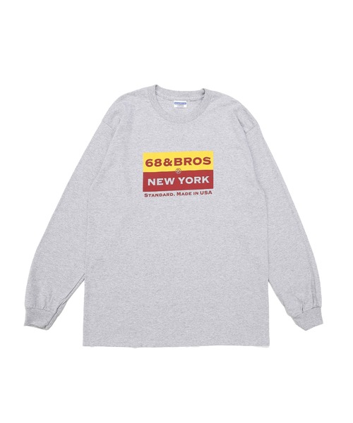 68&brothers（シックスティエイトアンドブラザーズ）の「68&BROTHERS シックスティーエイトアンドブラザーズ　/ "PD LOGO"LS Tee（Tシャツ/カットソー・メンズ・ホワイト/ブラック/チャコールグレー/ホワイト×ブラック/ベージュ/グレー・MEDIUM/LARGE/X-LARGE/XX-LARGE）」の5枚目の写真