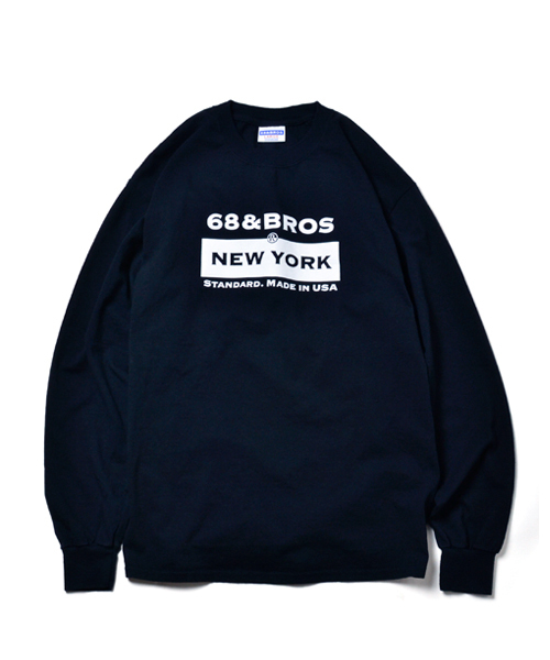 68&brothers（シックスティエイトアンドブラザーズ）の「68&BROTHERS シックスティーエイトアンドブラザーズ　/ "PD LOGO"LS Tee（Tシャツ/カットソー・メンズ・ホワイト/ブラック/チャコールグレー/ホワイト×ブラック/ベージュ/グレー・MEDIUM/LARGE/X-LARGE/XX-LARGE）」の3枚目の写真