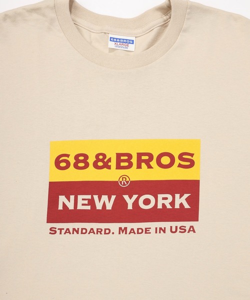 68&brothers（シックスティエイトアンドブラザーズ）の「68&BROTHERS シックスティーエイトアンドブラザーズ　/ "PD LOGO"LS Tee（Tシャツ/カットソー・メンズ・ホワイト/ブラック/チャコールグレー/ホワイト×ブラック/ベージュ/グレー・MEDIUM/LARGE/X-LARGE/XX-LARGE）」の10枚目の写真