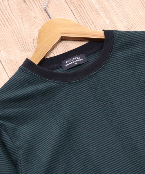 Confirm(コンファーム)の「Confirm / コンファーム 長袖フライスボーダークルーTシャツ(Tシャツ/カットソー・メンズ・ブラック/ホワイト/レッド/グリーン/ブルー・M/L/XL)」の8枚目の写真