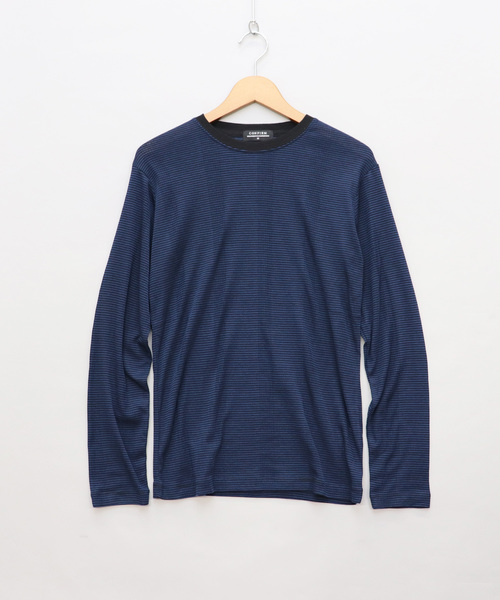 Confirm(コンファーム)の「Confirm / コンファーム 長袖フライスボーダークルーTシャツ(Tシャツ/カットソー・メンズ・ブラック/ホワイト/レッド/グリーン/ブルー・M/L/XL)」の14枚目の写真