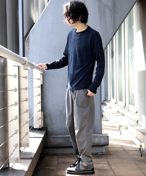 Confirm(コンファーム)の「Confirm / コンファーム 長袖フライスボーダークルーTシャツ(Tシャツ/カットソー・メンズ・ブラック/ホワイト/レッド/グリーン/ブルー・M/L/XL)」の19枚目の写真