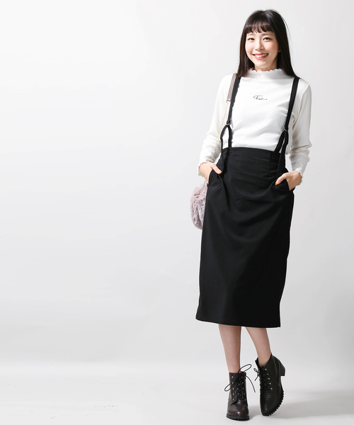 WEGO（ウィゴー）の「WEGO/細コールサス付きナロースカート（スカート・レディース・ブラック/キャメル/ワイン・FREE）」の9枚目の写真