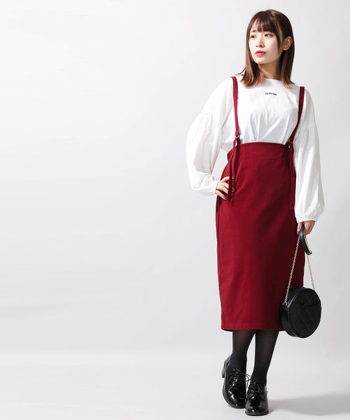 WEGO（ウィゴー）の「WEGO/細コールサス付きナロースカート（スカート・レディース・ブラック/キャメル/ワイン・FREE）」の13枚目の写真