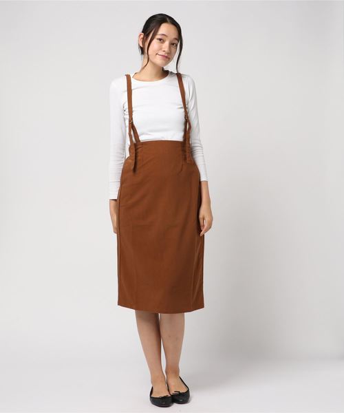 WEGO（ウィゴー）の「WEGO/細コールサス付きナロースカート（スカート・レディース・ブラック/キャメル/ワイン・FREE）」の10枚目の写真