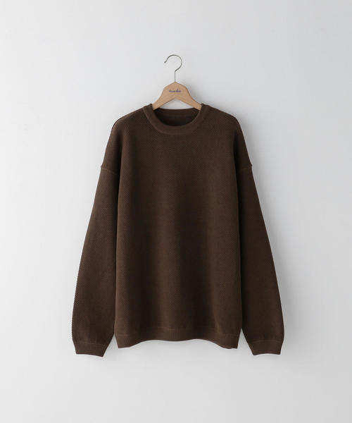 crepuscule（クレプスキュール）の「＜crepuscule＞ KANOKO CREW NECK KNIT/ニット □□（ニット/セーター・メンズ・ベージュ/ブラック/ブラウン・1/2）」の5枚目の写真