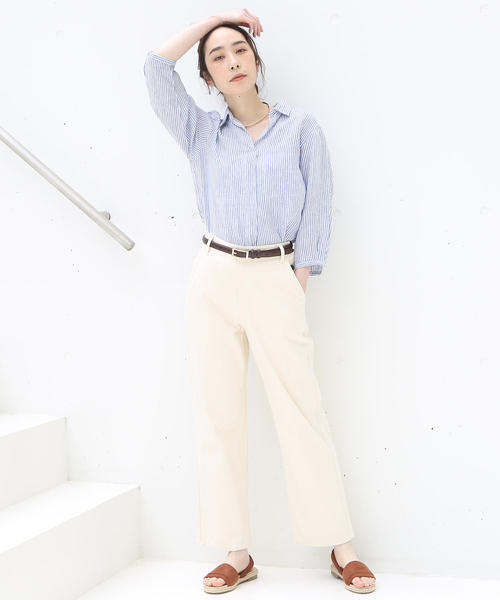 SMITH'S（スミス）の「SMITH（スミス）ハイライズパンツ（デニムパンツ・レディース・ネイビー/ホワイト・LARGE/MEDIUM/SMALL）」の7枚目の写真