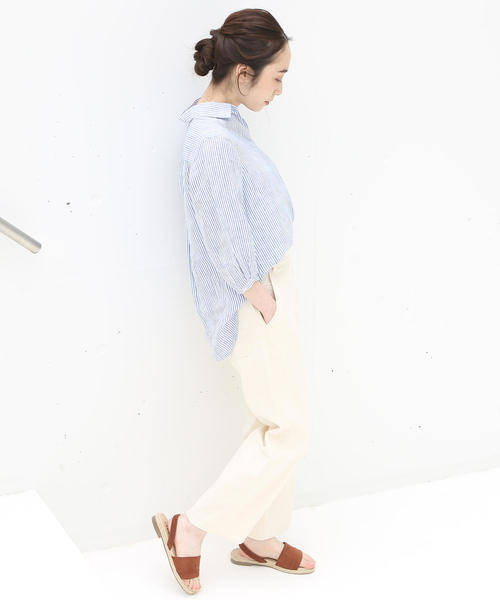 SMITH'S（スミス）の「SMITH（スミス）ハイライズパンツ（デニムパンツ・レディース・ネイビー/ホワイト・LARGE/MEDIUM/SMALL）」の8枚目の写真