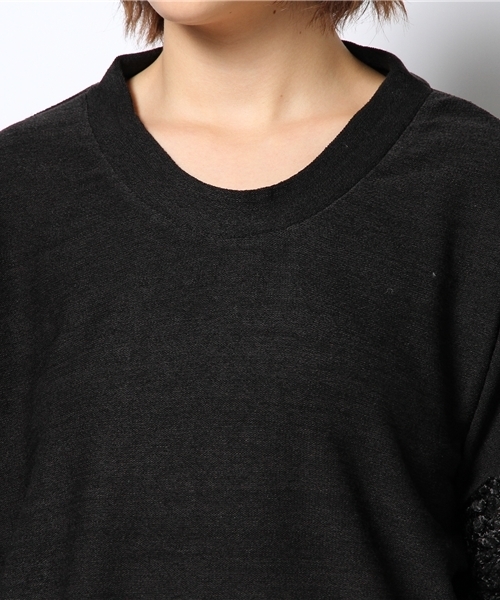 mystic（ミスティック）の「袖モコモコP/O（Tシャツ/カットソー・レディース・チャコールグレー/ブラック/ピンクベージュ/ブルー/オフホワイト/キャメル・ﾌﾘ-）」の11枚目の写真