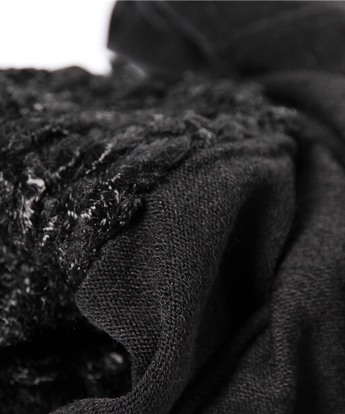 mystic（ミスティック）の「袖モコモコP/O（Tシャツ/カットソー・レディース・チャコールグレー/ブラック/ピンクベージュ/ブルー/オフホワイト/キャメル・ﾌﾘ-）」の13枚目の写真