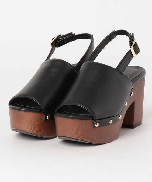 SpRay(スプレイ)の「スタッズ厚底サンダル(サンダル・レディース・ブラウン/ブラック/ブラック系その他・SMALL/MEDIUM/LARGE)」の2枚目の写真