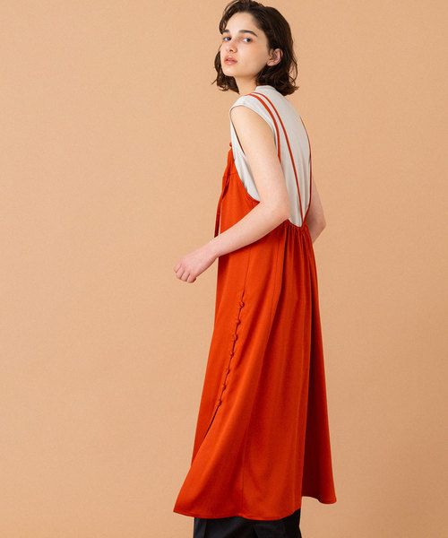 UNITED TOKYO(ユナイテッドトウキョウ)の「サテンスリットキャミワンピース(ワンピース・レディース・ダークブラウン/ブラック/オレンジ・1)」の18枚目の写真