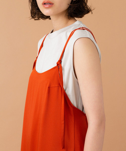 UNITED TOKYO(ユナイテッドトウキョウ)の「サテンスリットキャミワンピース(ワンピース・レディース・ダークブラウン/ブラック/オレンジ・1)」の21枚目の写真