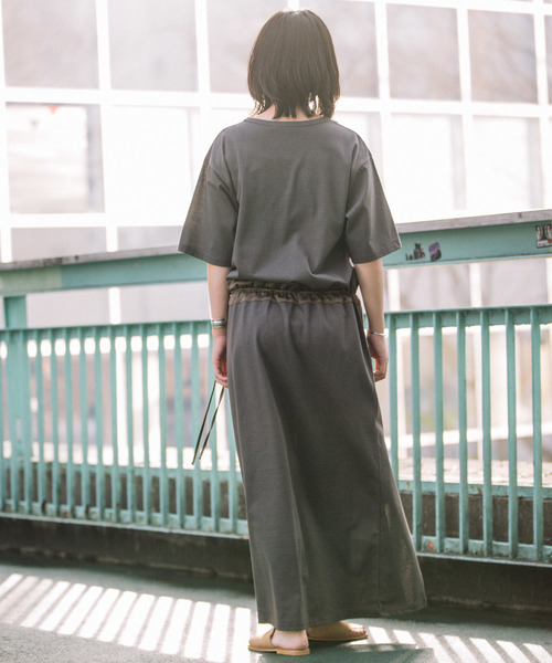 Munich（ミューニック）の「ドライタッチジャージシャーリングＴシャツワンピース（ワンピース・レディース・ホワイト/ブラック/カーキ/テラコッタ・FREE）」の22枚目の写真