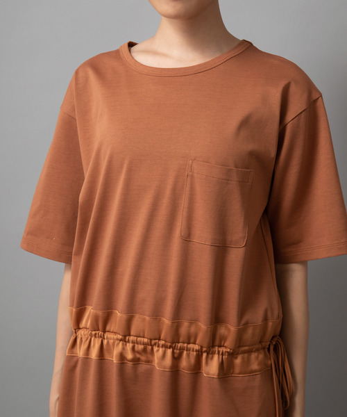 Munich（ミューニック）の「ドライタッチジャージシャーリングＴシャツワンピース（ワンピース・レディース・ホワイト/ブラック/カーキ/テラコッタ・FREE）」の11枚目の写真