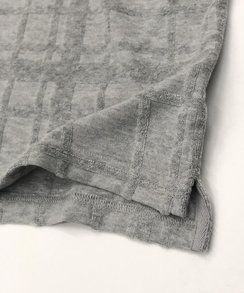 A.S.M（エーエスエム）の「チェック柄 ジャカード パイル 半袖 ポロシャツ（ポロシャツ・メンズ・グレー/ネイビー/ホワイト/ブラック・48/50）」の20枚目の写真