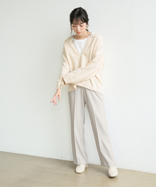 LOWRYS FARM（ローリーズファーム）の「センタープレスフレアパンツ　852112（その他パンツ・レディース・ブラック/ブラウン/グリーン/ライトグレー・FREE）」の15枚目の写真