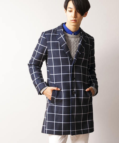 WEGO（ウィゴー）の「WEGO/チェスターコート（チェスターコート・メンズ・グレー/その他1/ブラック/キャメル・MEDIUM/LARGE）」の4枚目の写真