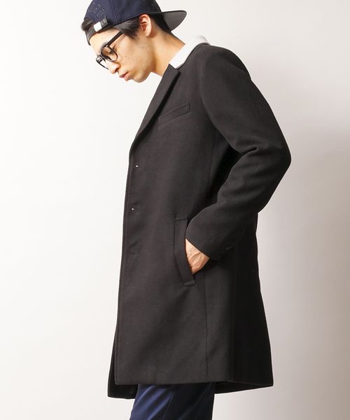WEGO（ウィゴー）の「WEGO/チェスターコート（チェスターコート・メンズ・グレー/その他1/ブラック/キャメル・MEDIUM/LARGE）」の5枚目の写真