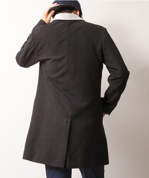 WEGO（ウィゴー）の「WEGO/チェスターコート（チェスターコート・メンズ・グレー/その他1/ブラック/キャメル・MEDIUM/LARGE）」の6枚目の写真