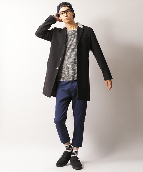 WEGO（ウィゴー）の「WEGO/チェスターコート（チェスターコート・メンズ・グレー/その他1/ブラック/キャメル・MEDIUM/LARGE）」の7枚目の写真