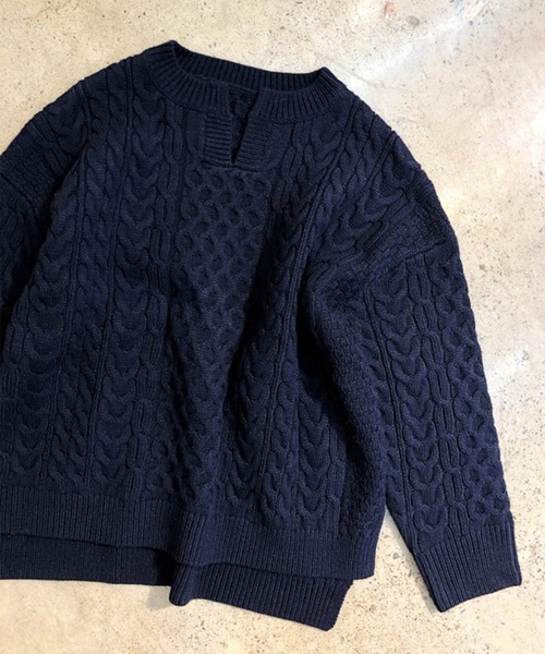 PUAL CE CIN(ピュアルセシン)の「【kanocoさん着用】ケーブルキーネックプルオーバー(ニット/セーター・レディース・ネイビー/グレー/キャメル・FREE)」の12枚目の写真