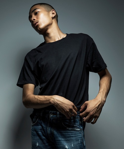 LEGENDA(レジェンダ)の「レジェンダ ベーシック クルーネックTシャツ / LEGENDA Basic Crew Neck T-Shirt(Tシャツ/カットソー・レディース・ブラック/ホワイト・S/M)」の1枚目の写真