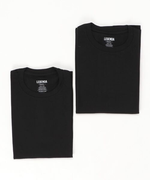 LEGENDA(レジェンダ)の「レジェンダ ベーシック クルーネックTシャツ / LEGENDA Basic Crew Neck T-Shirt(Tシャツ/カットソー・レディース・ブラック/ホワイト・S/M)」の9枚目の写真