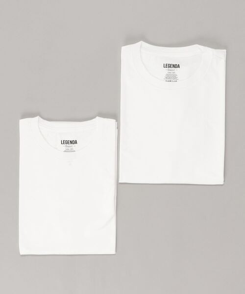 LEGENDA(レジェンダ)の「レジェンダ ベーシック クルーネックTシャツ / LEGENDA Basic Crew Neck T-Shirt(Tシャツ/カットソー・レディース・ブラック/ホワイト・S/M)」の6枚目の写真