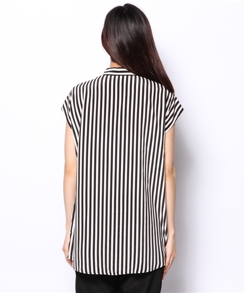 LOUNGEDRESS(ラウンジドレス)の「ストライプシャツブラウス(シャツ/ブラウス・レディース・キャメル/ブラック・フリ-)」の10枚目の写真