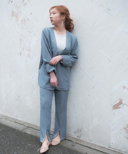 VANNIE U(ヴァニーユー)の「VANNIE U フロントスリットとろみパンツ(その他パンツ・レディース・ライトグリーン/ベージュ/ライトブルー・FREE)」の6枚目の写真