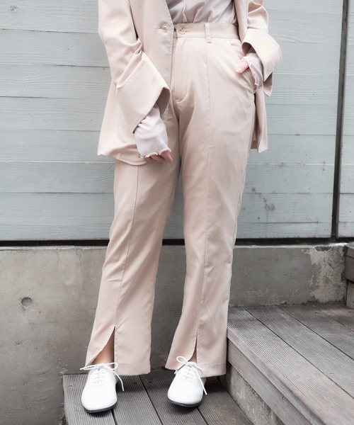 VANNIE U(ヴァニーユー)の「VANNIE U フロントスリットとろみパンツ(その他パンツ・レディース・ライトグリーン/ベージュ/ライトブルー・FREE)」の7枚目の写真