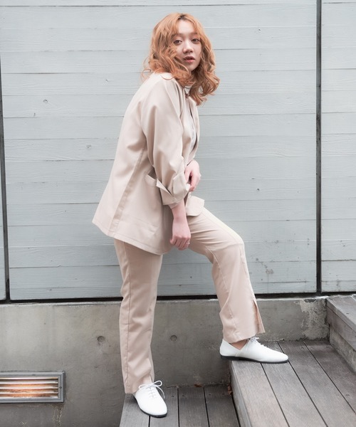 VANNIE U(ヴァニーユー)の「VANNIE U フロントスリットとろみパンツ(その他パンツ・レディース・ライトグリーン/ベージュ/ライトブルー・FREE)」の10枚目の写真