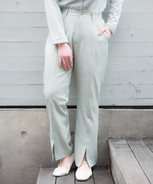 VANNIE U(ヴァニーユー)の「VANNIE U フロントスリットとろみパンツ(その他パンツ・レディース・ライトグリーン/ベージュ/ライトブルー・FREE)」の15枚目の写真