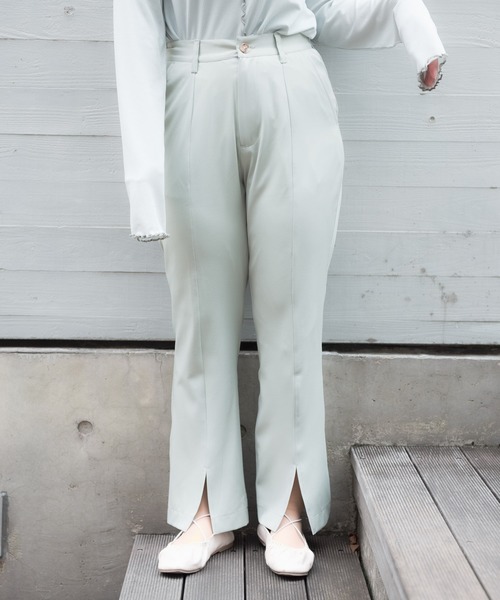 VANNIE U(ヴァニーユー)の「VANNIE U フロントスリットとろみパンツ(その他パンツ・レディース・ライトグリーン/ベージュ/ライトブルー・FREE)」の16枚目の写真