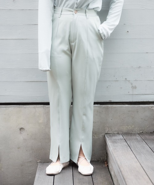 VANNIE U(ヴァニーユー)の「VANNIE U フロントスリットとろみパンツ(その他パンツ・レディース・ライトグリーン/ベージュ/ライトブルー・FREE)」の17枚目の写真