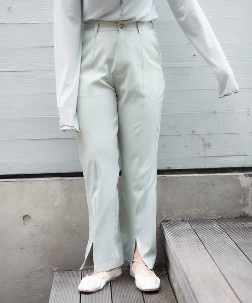 VANNIE U(ヴァニーユー)の「VANNIE U フロントスリットとろみパンツ(その他パンツ・レディース・ライトグリーン/ベージュ/ライトブルー・FREE)」の21枚目の写真