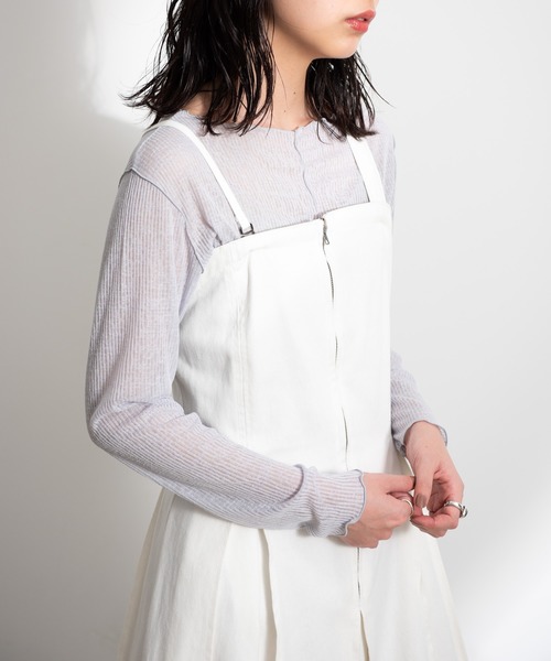 Aunt Marie's（アントマリーズ）の「ソフトシアーメローデザイントップス / AUNT MARIE'S（Tシャツ/カットソー・レディース・ライトグレー/ブラック/ナチュラル・FREE）」の15枚目の写真