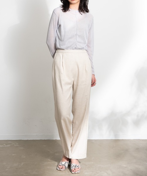 Aunt Marie's（アントマリーズ）の「ソフトシアーメローデザイントップス / AUNT MARIE'S（Tシャツ/カットソー・レディース・ライトグレー/ブラック/ナチュラル・FREE）」の16枚目の写真