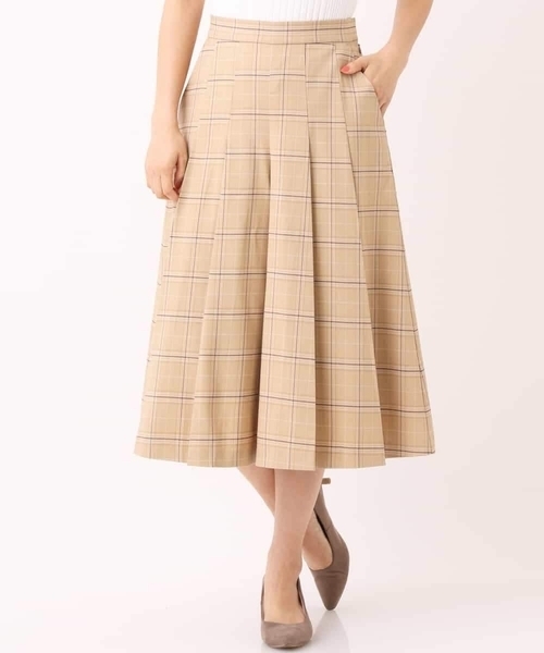 a.v.v(アーヴェヴェ)の「先染めチェックキュロット(その他パンツ・レディース・ベージュ/アイボリー・34/40/36/38/42)」の12枚目の写真