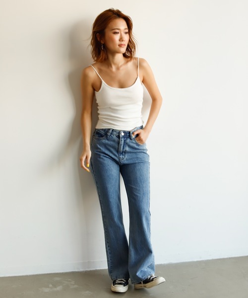 Auntie Rosa Holiday（アンティローザホリデー）の「ナローストラップリブカップキャミソール/バックオープン（その他アンダーウェア/インナー・レディース・ホワイト/ブラック/ブラウン/モカ・FREE）」の8枚目の写真