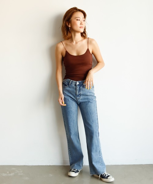 Auntie Rosa Holiday（アンティローザホリデー）の「ナローストラップリブカップキャミソール/バックオープン（その他アンダーウェア/インナー・レディース・ホワイト/ブラック/ブラウン/モカ・FREE）」の20枚目の写真