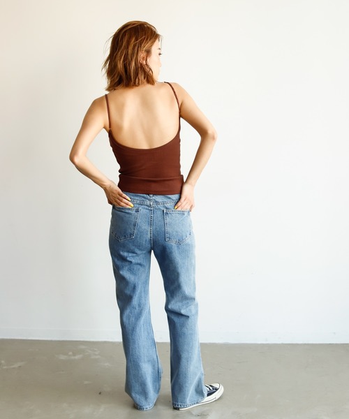 Auntie Rosa Holiday（アンティローザホリデー）の「ナローストラップリブカップキャミソール/バックオープン（その他アンダーウェア/インナー・レディース・ホワイト/ブラック/ブラウン/モカ・FREE）」の21枚目の写真