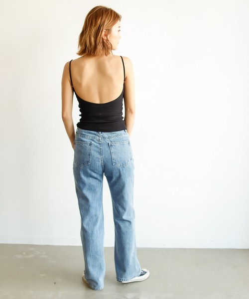 Auntie Rosa Holiday（アンティローザホリデー）の「ナローストラップリブカップキャミソール/バックオープン（その他アンダーウェア/インナー・レディース・ホワイト/ブラック/ブラウン/モカ・FREE）」の15枚目の写真